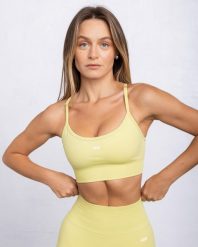 Biustonosz sportowy Sculpt Scrunch - Żółty. Żółte biustonosze sportowe damskie JOY STUDIO, bez wzorów, z materiału. Za 124.00 zł.
