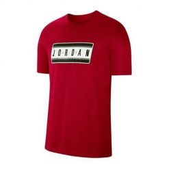Koszulka sportowa męska Nike Jordan Sticker Crew. Białe t-shirty sportowe męskie Nike, m, bez ramiączek. Za 209.99 zł.