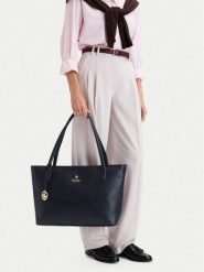 Beverly Hills Polo Club Torebka CEO-BHPC-L-013-10 Granatowy. Niebieskie torebki klasyczne damskie Beverly Hills Polo Club, bez wzorów, ze skóry, bez dodatków. Za 219.99 zł.