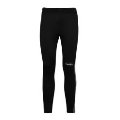 Legginsy męskie DIADORA RUNNING TIGHTS. Czarne bielizna termoaktywna męska Diadora, m, bez wzorów. Za 99.99 zł.