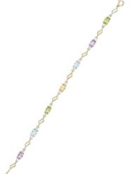 DIAMOND & CO Złota bransoletka "Mon arc en ciel" z kamieniami szlachetnymi rozmiar: onesize. Żółte bransoletki damskie Diamond & Co, złote. Za 2,066.99 zł.