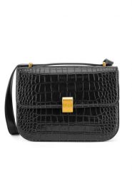 Gino Rossi Torebka CS6905-W Czarny. Czarne listonoszki damskie Gino Rossi, bez wzorów, z tworzywa sztucznego, bez dodatków. Za 229.99 zł.