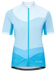 Koszulka damska Posta FZ Tricot III. Niebieskie topy sportowe damskie Vaude, bez wzorów, z materiału, bez ramiączek. Za 389.00 zł.