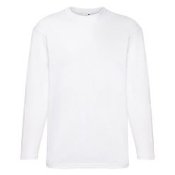 T-shirt Fruit Of The Loom Valueweight z długim rękawem, biały. Białe t-shirty damskie Fruit of the Loom, s, bez wzorów, z bawełny, bez kołnierzyka. Za 134.99 zł.