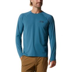 Koszulka sportowa męska Mountain Hardwear Crater Lake Crew z długim rękawem. Niebieskie t-shirty sportowe męskie MOUNTAIN HARDWEAR, na lato, m, bez ramiączek, rowerowe. W wyprzedaży za 179.00 zł.