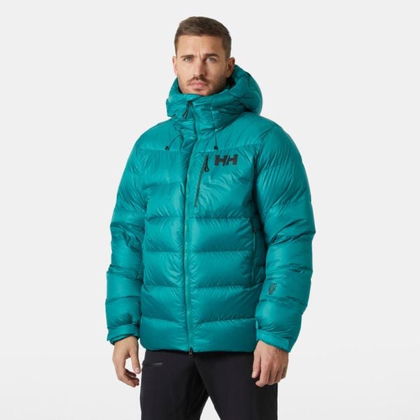 Kurtka puchowa Helly Hansen Odin Polar. Zielone kurtki męskie Helly Hansen, bez wzorów, z polaru, sportowe, bez kaptura. W wyprzedaży za 1,996.50 zł.