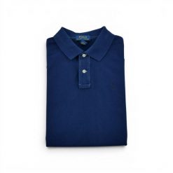 Polo Ralph Lauren koszulka męska z krótkim rękawem. Niebieskie koszulki polo męskie Ralph Lauren, l, bez wzorów, bez ramiączek. Za 106.46 zł.