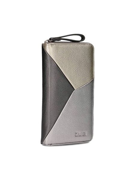 Zwei Portfel w kolorze złoto-srebrno-czarnym - 11 x 20 x 3 cm rozmiar: onesize. Czarne portfele damskie Zwei, bez wzorów, z materiału. Za 143.56 zł.
