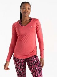 Dare 2b Koszulka funkcyjna "Discern" w kolorze czerwonym rozmiar: 44. Czerwone bluzki sportowe damskie Dare 2b, z materiału, bez kołnierzyka, bez ramiączek. Za 69.58 zł.