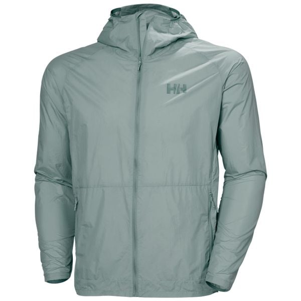 Kurtka wodoodporna Helly Hansen Roam Wind. Zielone kurtki męskie Helly Hansen, m, bez wzorów, casualowe, bez kaptura. Za 419.00 zł.