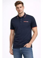 Geographical Norway Koszulka polo "Karem" w kolorze granatowym rozmiar: XXL. Niebieskie koszulki polo męskie Geographical Norway, xxl, bez wzorów, z bawełny, bez ramiączek. Za 114.95 zł.