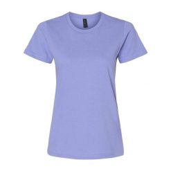 Damska Koszulka Softstyle O Średniej Grubości. Fioletowe t-shirty damskie Gildan, xl, bez wzorów, bez kołnierzyka. Za 33.99 zł.