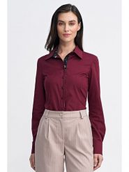 Nife Bluzka w kolorze bordowym rozmiar: 38. Czerwone bluzki damskie Nife, bez wzorów, bez kołnierzyka, bez ramiączek. Za 117.45 zł.
