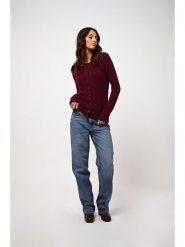 AUTHENTIC CASHMERE Kaszmirowy kardigan "Caron" w kolorze bordowym rozmiar: XL. Czerwone kardigany damskie AUTHENTIC CASHMERE, xl, bez wzorów, z kaszmiru. Za 204.48 zł.