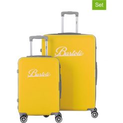 2-częściowy zestaw walizek w kolorze żółtym. Żółte walizki Bestseller Luggage, bez wzorów, z materiału. W wyprzedaży za 299.95 zł.