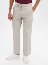 BOSS Orange Spodnie - Chino Straight Mężczyźni Bawełna szary, 34-36. Pomarańczowe spodnie materiałowe męskie Boss Orange, bez wzorów, z bawełny, klasyczne. Za 379.95 zł.