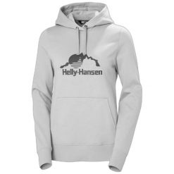 Bluza damska z kapturem Helly Hansen Nord Graphic. Szare bluzy z nadrukiem damskie Helly Hansen, s, z bawełny. Za 422.00 zł.