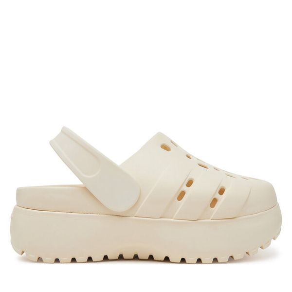 Sandały adidas. Brązowe sandały damskie Adidas, bez wzorów, bez obcasa, na płaskiej podeszwie. Za 149.99 zł.
