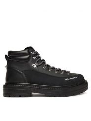KARL LAGERFELD Trapery Miles KL10245 Czarny. Czarne buty zimowe męskie Karl Lagerfeld, ze skóry, bez zapięcia. Za 979.99 zł.