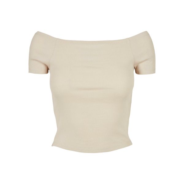 Damska koszulka off-shoulder Koszulka Urban Classics GT. Brązowe bluzki damskie Urban Classics, bez wzorów, bez kołnierzyka, bez ramiączek. Za 90.00 zł.