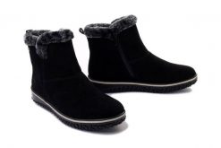 RIEKER TEX Z4266-00 black, botki damskie. Czarne botki damskie Rieker, na zimę, bez obcasa, bez zapięcia. Za 399.90 zł.