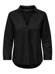 ONLY Bluzka w kolorze czarnym rozmiar: XS. Czarne bluzki damskie Only, xs, bez wzorów, bez kołnierzyka, bez ramiączek. Za 52.55 zł.