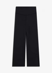 Wygodne legginsy sportowe, proste nogawki, szybko schnące. Czarne legginsy damskie bonprix, bez wzorów. Za 119.99 zł.