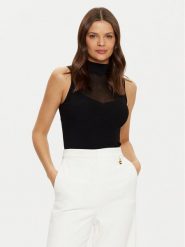 Marciano Guess Bluzka 5RGR20 5817Z Czarny Regular Fit. Czarne bluzki damskie Marciano Guess, xxs, z aplikacjami, z wiskozy, bez ramiączek. Za 279.99 zł.