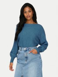 ONLY Sweter Adaline 15226298 Niebieski Relaxed Fit. Niebieskie swetry klasyczne damskie Only, xs, z wiskozy, bez kołnierzyka. Za 149.99 zł.