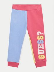 Guess Spodnie dresowe K4YQ14 KA6R3 Kolorowy Relaxed Fit. Spodnie dziewczęce Guess, z bawełny. Za 69.99 zł.