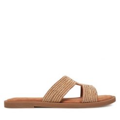 Klapki Tamaris. Żółte klapki damskie Tamaris, bez wzorów, bez obcasa. Za 209.99 zł.