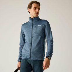 Męska bluza Hillden Marl z zamkiem błyskawicznym. Niebieskie bluzy bez kaptura męskie Regatta, m, z poliesteru. Za 169.99 zł.