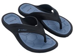Buty klapki sportowe męskie japonki Rider Cape XVIII. Czarne buty sportowe na co dzień męskie Rider, na lato, z materiału, bez zapięcia, do pływania. Za 129.00 zł.