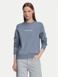 Guess Bluza W4YQ10 KC811 Niebieski Regular Fit. Niebieskie bluzy bez kaptura damskie Guess, l, z bawełny. Za 299.99 zł.