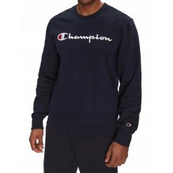 BLUZA męska CHAMPION 220727-BS501 bez kaptura granatowa bawełniana M. Niebieskie bluzy bez kaptura męskie CHAMPION, m, z bawełny. Za 189.00 zł.