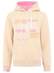 Zwillingsherz Bluza "Confetti Rain" w kolorze brzoskwiniowym rozmiar: S. Pomarańczowe bluzy z kapturem damskie Zwillingsherz, s. Za 188.85 zł.