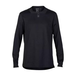 Bluza rowerowa męska Fox Defend LS Jersey. Czarne bluzy bez kaptura męskie Fox Racing, bez wzorów, z jersey, sportowe, bez kołnierzyka, bez ramiączek. Za 280.49 zł.