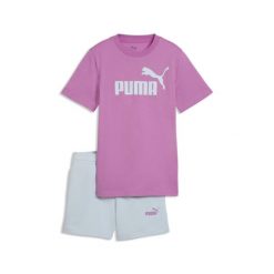 Młodzieżowy zestaw Essentials z koszulką i szortami z logo No.1 PUMA. Czerwona t-shirty damskie Puma, m, bez wzorów, z dresówki, bez kołnierzyka. Za 169.00 zł.