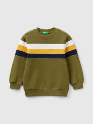 Benetton Bluza w kolorze khaki rozmiar: 82. Brązowe bluzy i bluzki niemowlęce Benetton, bez wzorów, z bawełny, bez ramiączek, bez kaptura. Za 57.06 zł.