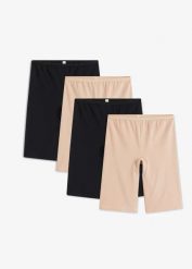Długie bokserki damskie z bawełny organicznej (4 pary). Czarne bokserki i panty damskie bonprix, bez wzorów, z bawełny. Za 97.99 zł.