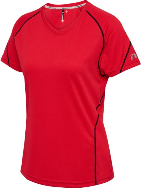 Koszulka damska Newline base coolskin. Czerwone bluzki sportowe damskie Newline, s, bez wzorów, z materiału, bez ramiączek. Za 153.95 zł.