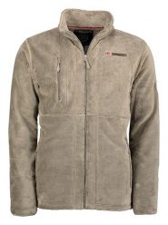 Geographical Norway Kurtka polarowa "Upload" w kolorze beżowo-szarym rozmiar: L. Brązowe kurtki męskie Geographical Norway, l, bez wzorów, z polaru, bez kaptura. Za 156.61 zł.