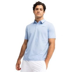 Męska tenisowa koszulka polo pique Siroko Slice Light Blue. Niebieskie koszulki polo męskie SIROKO, l, bez wzorów, z materiału, bez ramiączek. Za 126.00 zł.