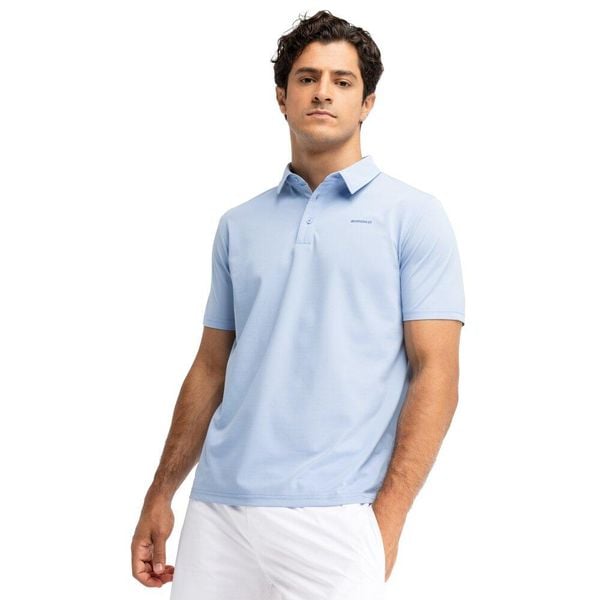 Męska tenisowa koszulka polo pique Siroko Slice Light Blue. Niebieskie koszulki polo męskie SIROKO, l, bez wzorów, z materiału, bez ramiączek. Za 126.00 zł.