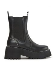 Liu Jo Sztyblety Flair 06 SF3019 PX241 Czarny. Czarne botki damskie Liu Jo, ze skóry, bez obcasa, na płaskiej podeszwie, bez zapięcia. Za 1,249.00 zł.