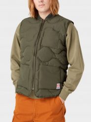 WRANGLER CASEY JONES QUILTED MĘSKA KAMIZELKA BEZRĘKAWNIK VEST GREEN MILITARE W4G2VGG40 112324208. Zielone kamizelki męskie Wrangler, l, z puchu. Za 219.99 zł.