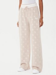 Guess Spodnie dresowe V5BB00 K1902 Brązowy Wide Leg. Brązowe spodnie dresowe damskie Guess, m, z aplikacjami, z dresówki. Za 279.99 zł.