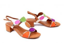 MARCO TOZZI 2-28230-42 3D3 almond multi, sandały damskie. Sandały damskie Marco Tozzi, bez wzorów, z gumy, bez obcasa, na obcasie. Za 219.90 zł.