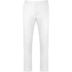 Spodnie Kariban Chino. Białe spodnie materiałowe męskie KARIBAN, bez wzorów, z bawełny. Za 221.00 zł.
