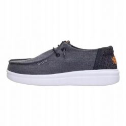 HEYDUDE Damskie Mokasyny Wendy Rise Chambray Grid. Białe mokasyny damskie Hey dude, z materiału. Za 259.00 zł.